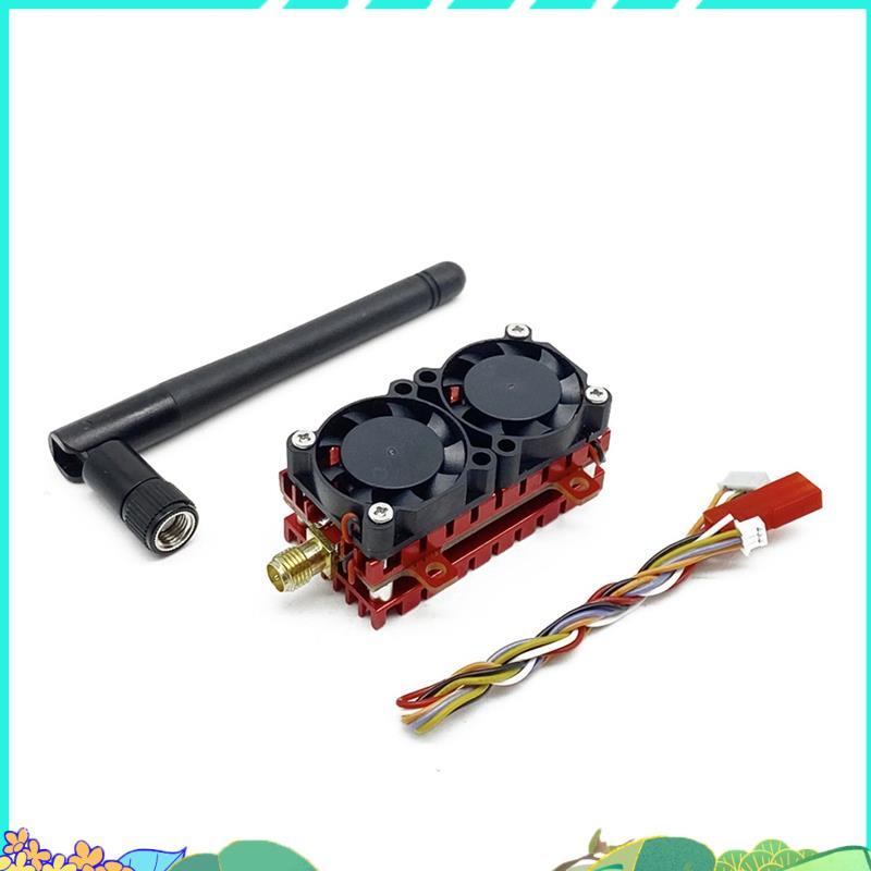 5W 5.8G VTX 5000mW 48CH เครื่องส่งสัญญาณวิดีโอ FPV พร้อมพัดลมระบายความร้อน 2S-6S สําหรับ FPV ยาว RC 