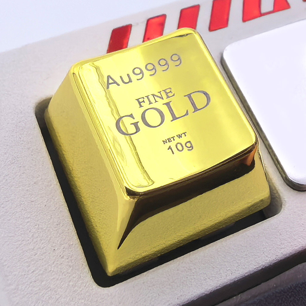 keycap work egg keycaps 10G Gold สี Keycap โลหะที่ไม่ซ้ํากันคีย์บอร์ด esc อาหารเสริมสังกะสีอลูมิเนีย