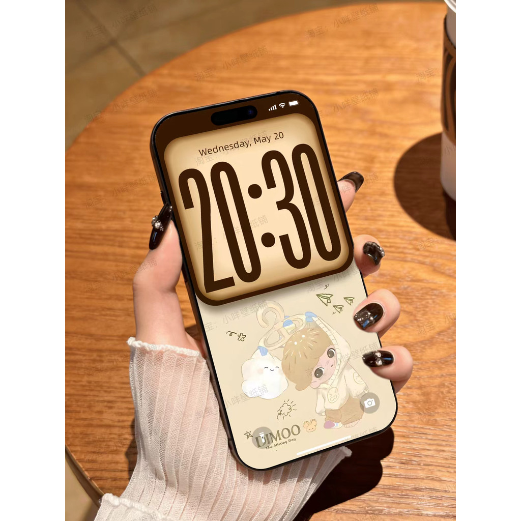 440 | IOS26 Dimoo คุกกี้ช็อคโกแลต สีคอนทราสต์ | Dimoo วอลเปเปอร์โทรศัพท์มือถือ