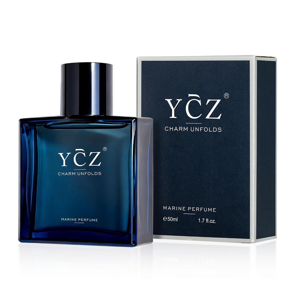 Ycz Charm Unfold-Mens Ocean Perfume, 1.7oz Lasting Mens Perfume, Oriental Wood Fragrance, เหมาะสําหร