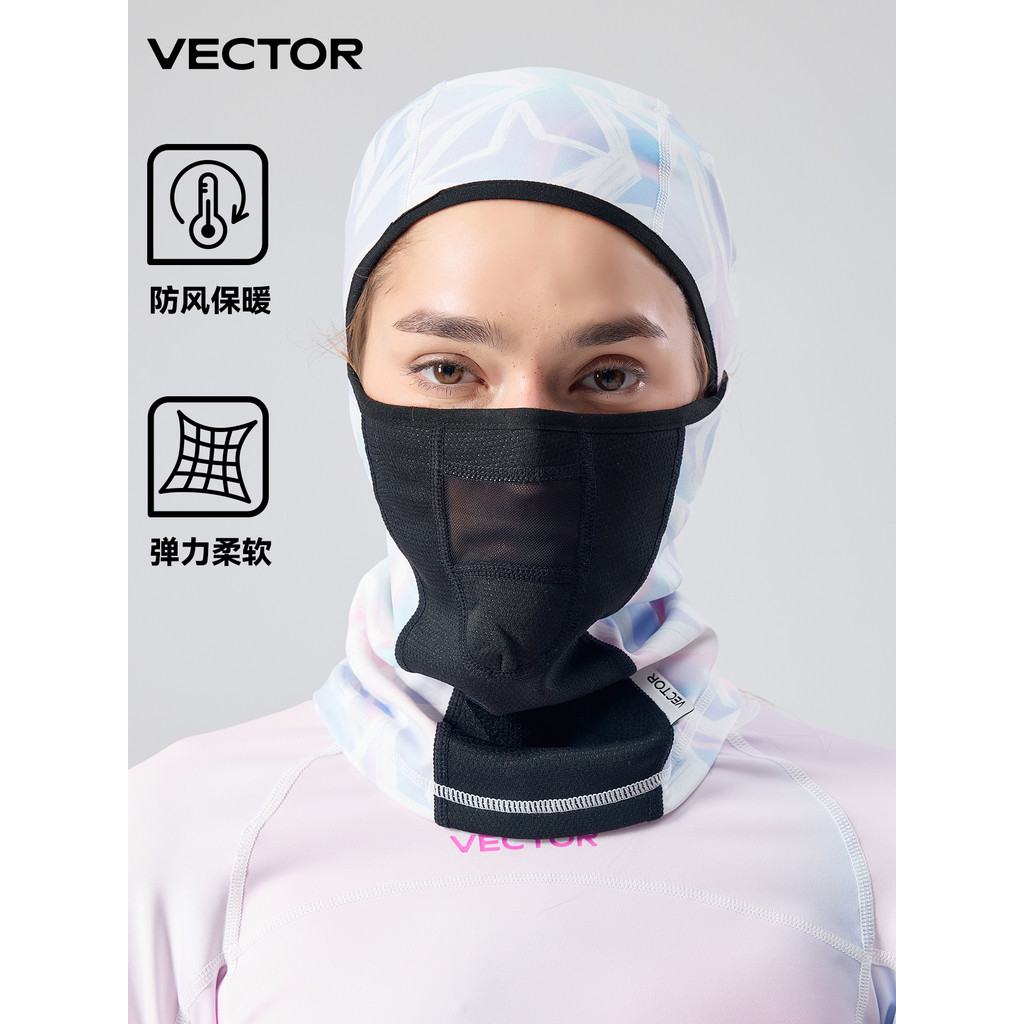 VECTOR หน้ากากสกีรวมทุกอย่างป้องกันใบหน้าผู้หญิงขนแกะอบอุ่นระบายอากาศคอป้องกันหมวกอุปกรณ์ขี่จักรยานก