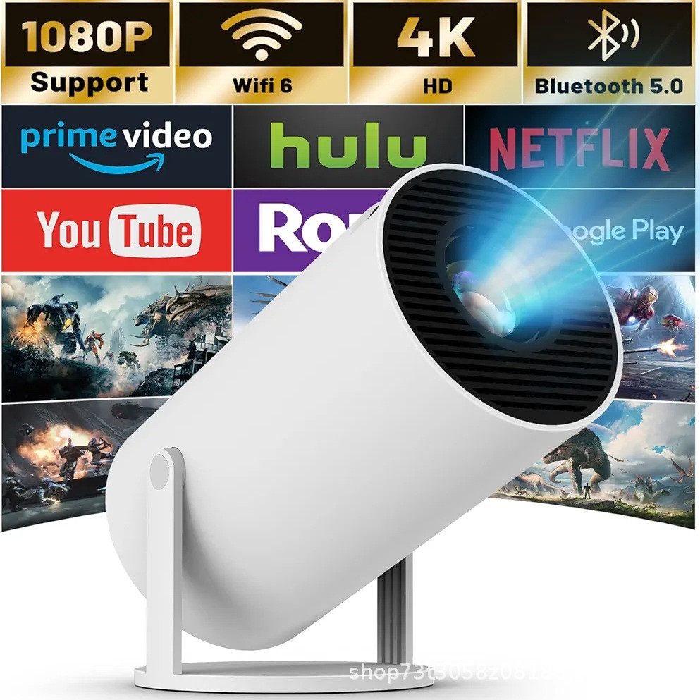 รุ่นต่างประเทศโปรเจคเตอร์ HY300miniprojector Projector Wall Portable Barrel Projector WiFi