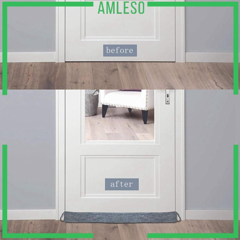 [Amleso] Under Door Draft Blocker Noise Blocker Grey Door Sweep Weather Stripping for Better Indoor 