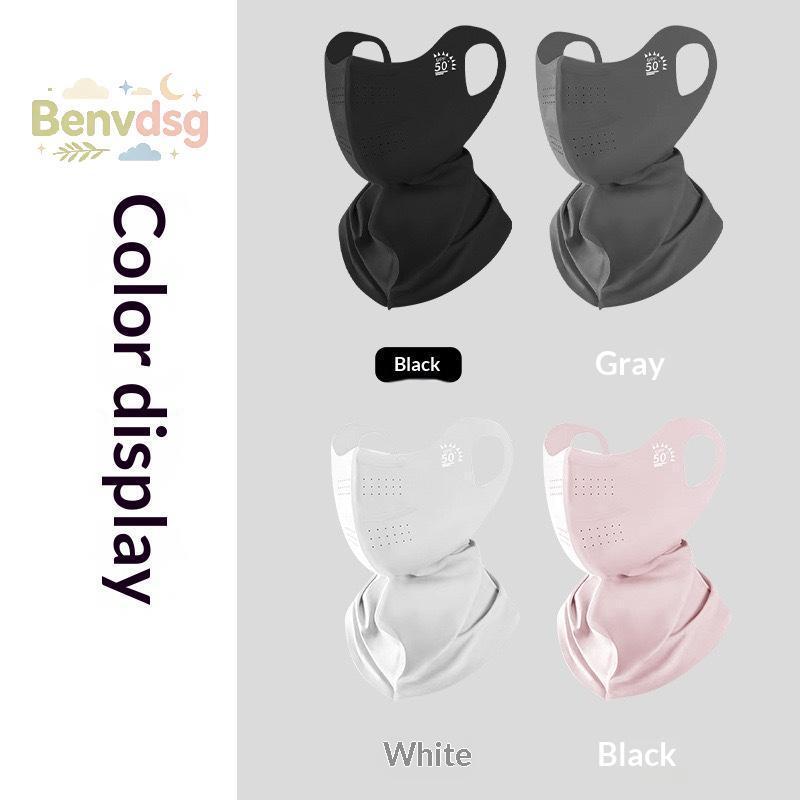 [Benvdsg-t] UPF50 Plus Ice Silk Sun Face Mask Breathable Cool UV Protection สําหรับวิ่งมาราธอนการฝึก