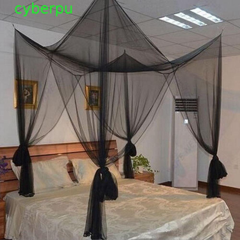 CYBERPULSE Bed Canopy Simple Elegant 4 Corner Post King Size Canopy เครื่องนอน