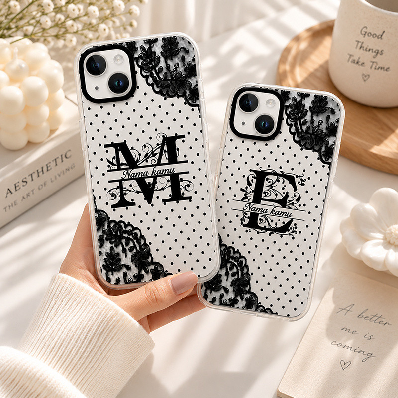 HP LORENACASE เคสโทรศัพท์แบบกําหนดเองชื่อและเริ่มต้นสําหรับ TECNO SPARK GO 3 - SPARK GO 2 - SPARK GO