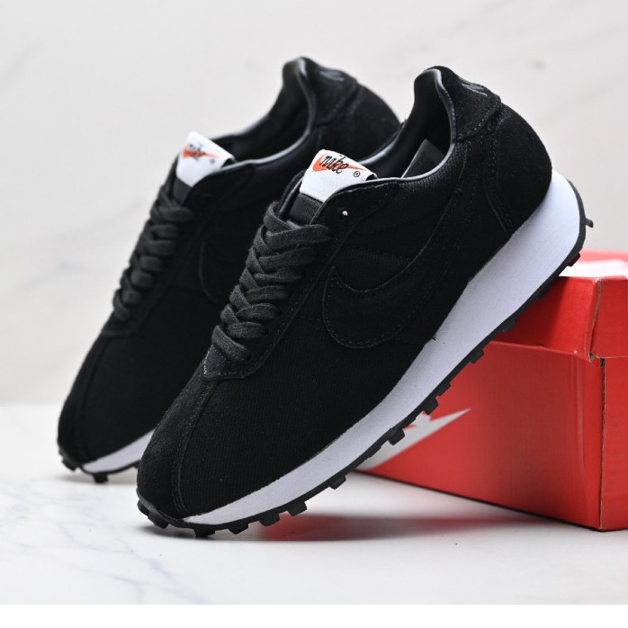 Roshe Run LD-1000 รองเท้าวิ่ง Low-Top ที่ทนต่อการสึกหรอสีดําสีขาว