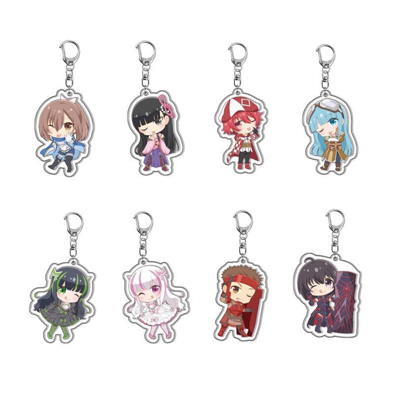 การ์ตูนการ์ตูนอะนิเมะน่ารักวรรณกรรมสร้างสรรค์อะคริลิสองด้านใสพวงกุญแจ