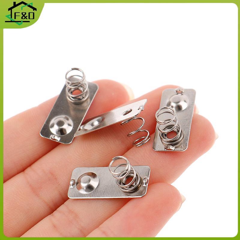 F&O 10 ชิ้น/ 21x9 มม. เปลี่ยนแบตเตอรี่โลหะสปริงแผ่นสัมผัสช่องเงิน.