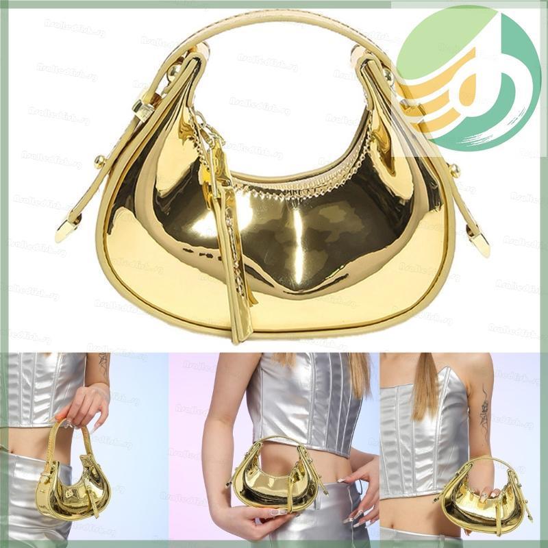 Yf6 As Women Small Evening Tote Bag PU Cowhide Dumplings Bag Trend Evening Bag