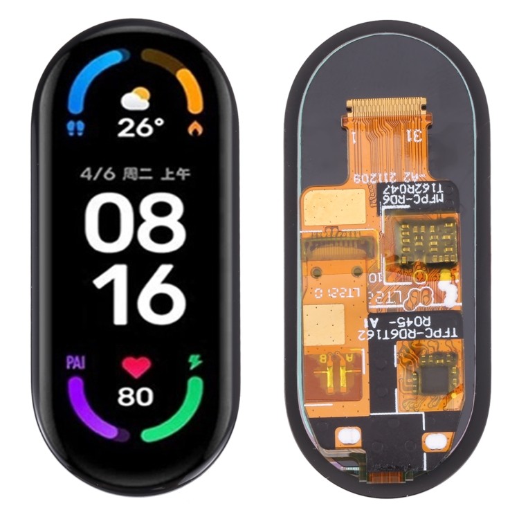 Smartwatch อะไหล่หน้าจอ LCD และ Digitizer Full Assembly สําหรับ Xiaomi Mi Band 7