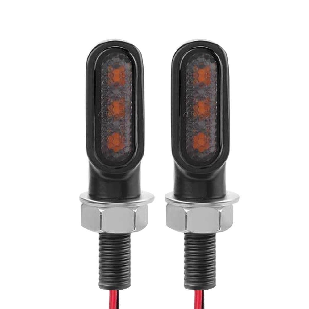 DWCX 4 ชิ้น 3LED รถจักรยานยนต์ Mini ไฟเลี้ยว Blinker ไฟแสดงสถานะ Universal 12Vauto ชิ้นส่วนตกแต่งรถ