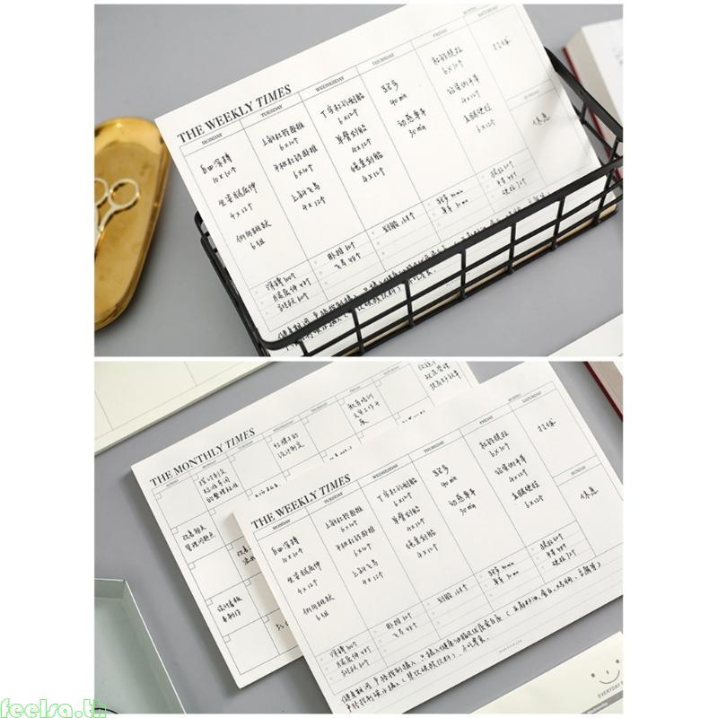 Feela Weekly Planner Notebook Weekly Organizer Planner Notepad with Tear-Away Pages Weekly Planner 6