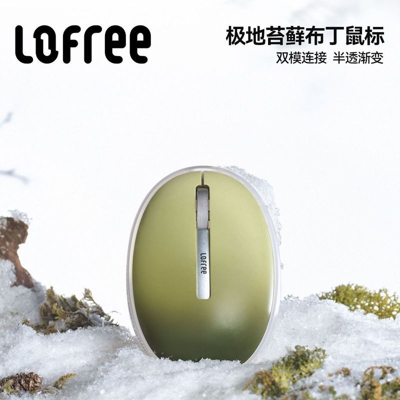 Lofree Lofree Pudding Mouse ไร้สายบลูทูธ Polar Moss 432Hz เกมคอมพิวเตอร์สํานักงานหญิงอายุการใช้งานแบ