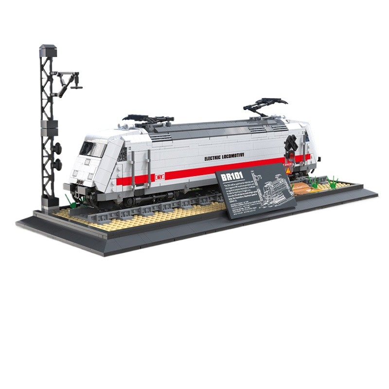 Reobrix 66802 ใหม่ MOC BR101 หัวรถจักรอิฐประกอบรุ่น DIY ของเล่นเด็กของขวัญวันเกิดบล็อกอาคารชุด