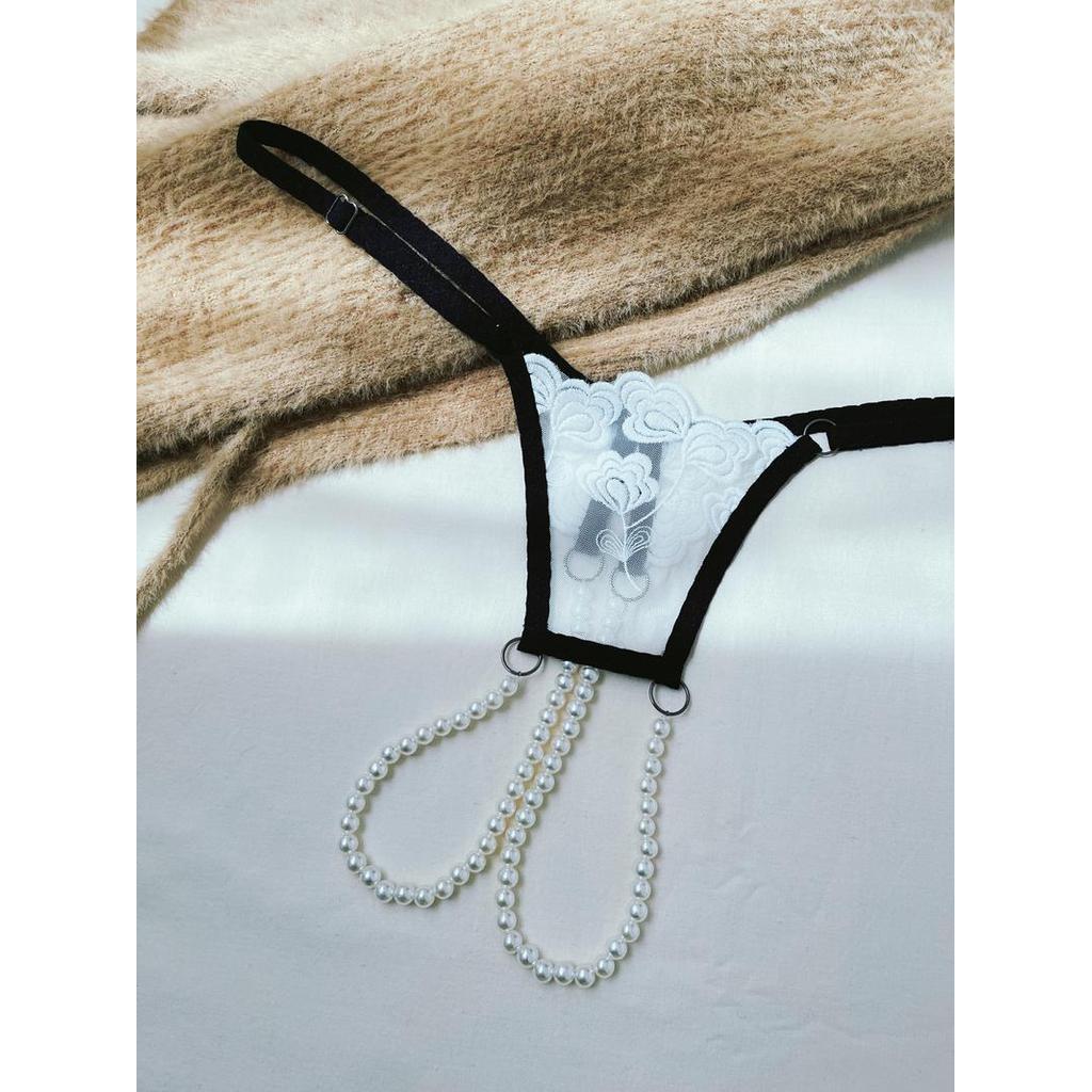 T mi Hip Fans ชุดชั้นในลูกไม้ฝรั่งเศสเปิดมุก 1 Thong Temptation คู่ T pantstgbd03.th20260831020319