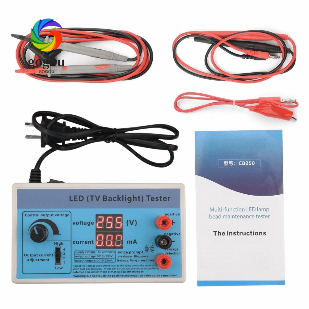 GOGOU LED TV Backlight Tester, มัลติฟังก์ชั่น 0-230V เอาต์พุต Backlight Strip Tester, ปรับความสว่างส