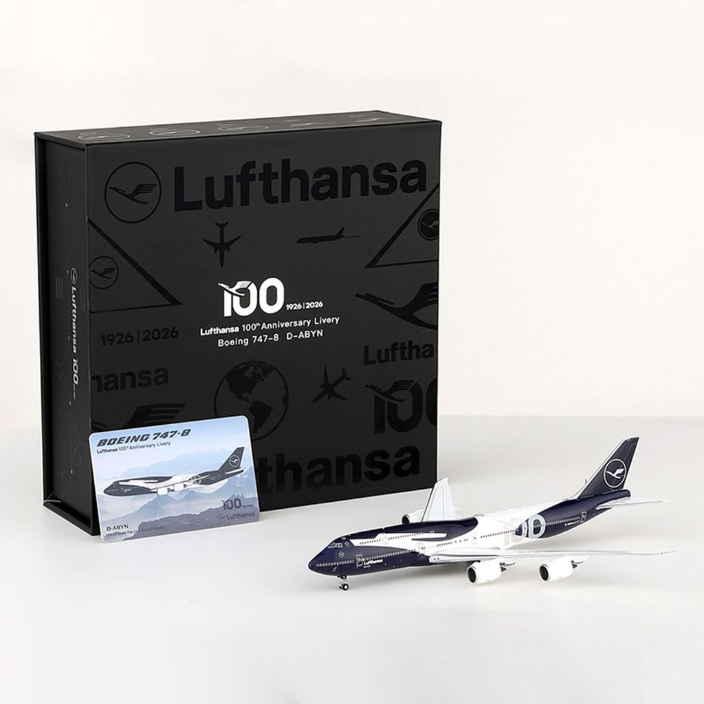 HX รุ่น 1: 400 HX รุ่น B747-8 D-ABYN 100th Anniversary Alloy เครื่องบินรุ่น