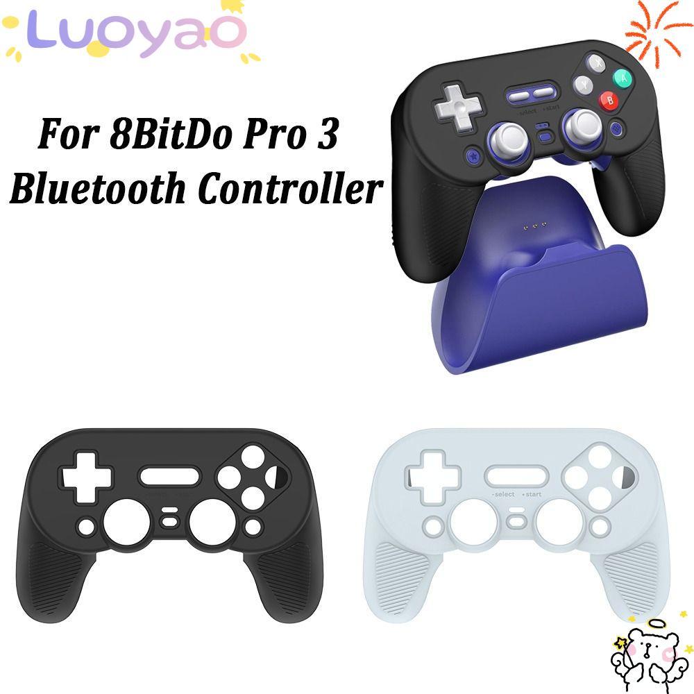 ลูOYAO1 คอนโทรลเลอร์สําหรับเล่นเกม,ฝาครอบป้องกันคอนโซลป้องกันรอยขีดข่วนกันกระแทก,ซิลิโคนกันฝุ่นที่จับกันลื่นสําหรับ 8BitDo 3 ตัวควบคุมบลูทูธ