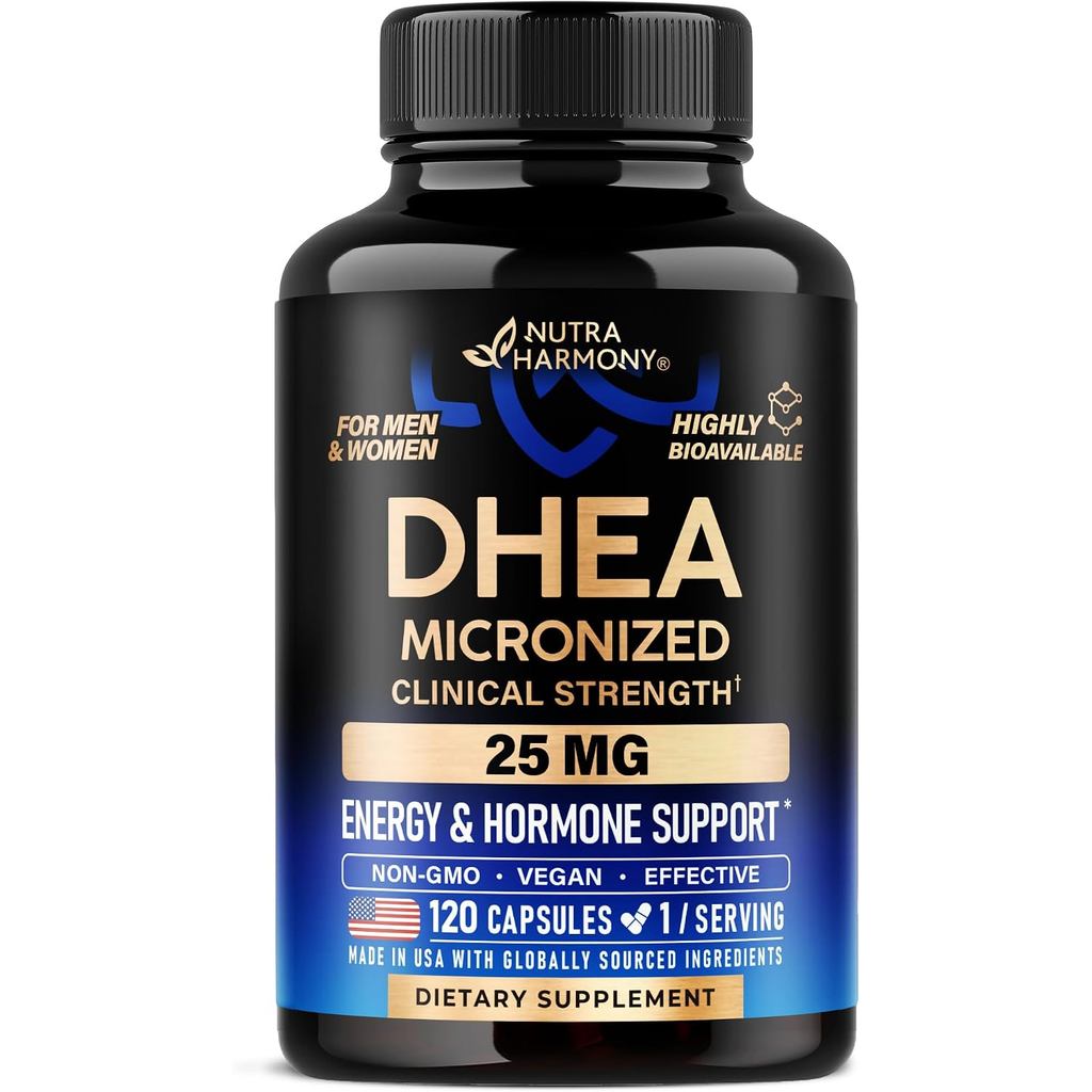 DHEA 25mg - DHEA 女性补充剂 - 老化和尔伊平 - 120 粒(บรรจุอาจวารี)