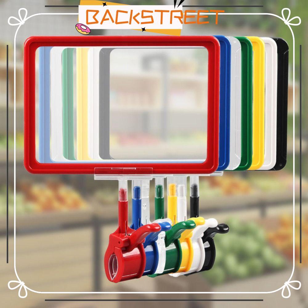 BACKSTAGEEET Price Tag Clip, Rotatable A4/A5 Merchandise Price Display Clip,มัลติฟังก์ชั่นสีป้ายพลาส