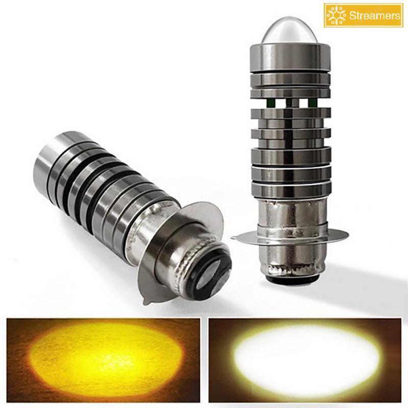 {Streamers} Universal 12V Dual Color ไฟหน้าหลอดไฟ P15D H6 PX15D LED ไฟหน้ารถจักรยานยนต์ H6 สกู๊ตเตอร