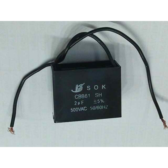 ตัวเก็บประจุสตาร์ท CBB61 500VAC2UF 2UF500VAC 450VAC2UF 450V2UF