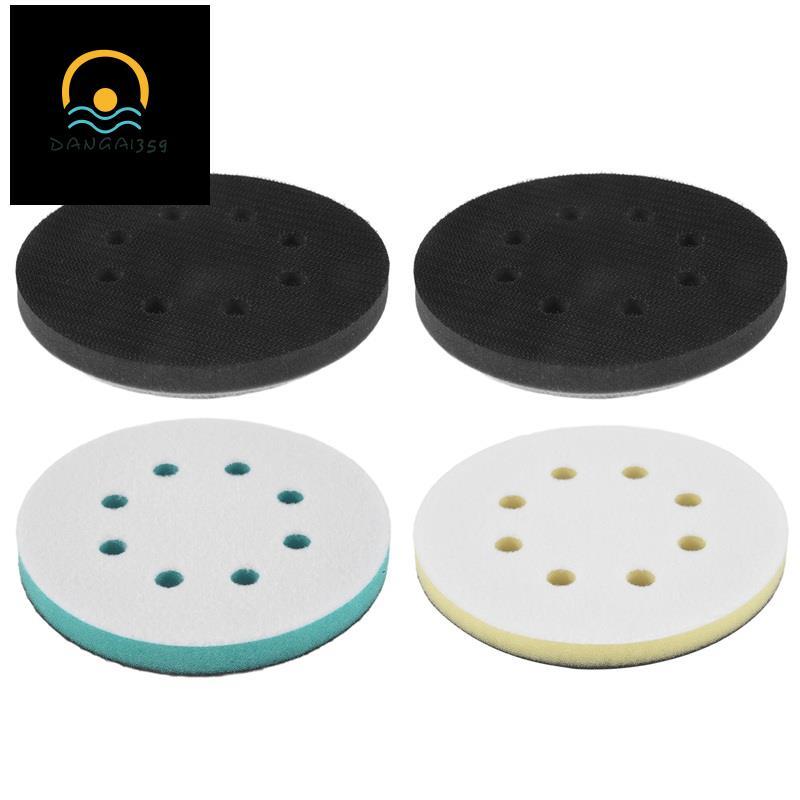 Dangai3594 แพ็คแผ่นขัดโฟมสําหรับ Orbital Sander, 5 นิ้ว 8 หลุม Orbital Sander Surfprep แผ่นโฟม