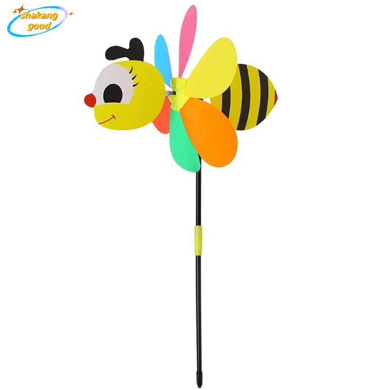 SKTH ขาย 3D สัตว์ขนาดใหญ่ Bee Windmill Wind Spinner Whirligig Yard Garden Decor SKK