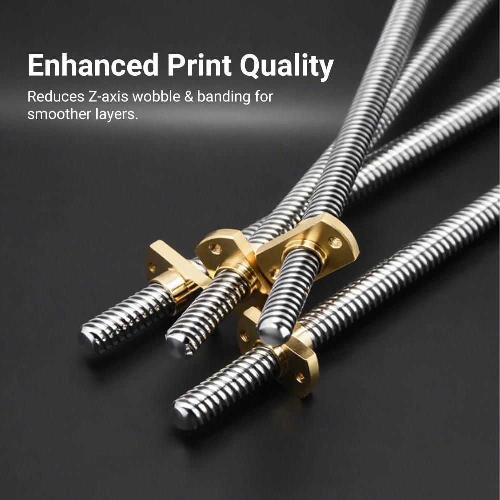 T8 Lead Screw OD 8mm Lead Pitch 2mm 365mm Lead Screw With Brass Nut Ender 3 V2/ V2 Neo/Ender 3 Pro/E