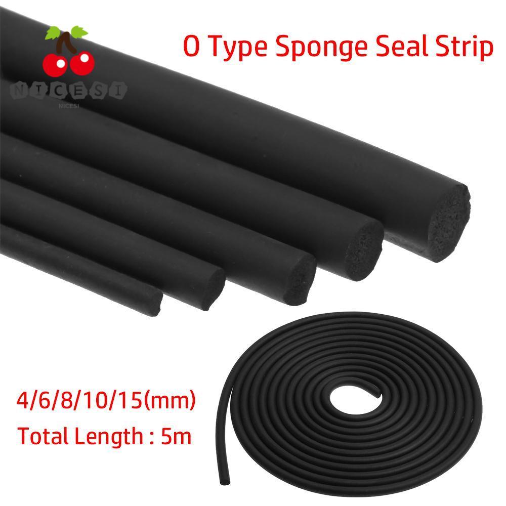NICESI 5M Car Door Edge Protector โฟมยางกันเสียง O Shape ทนความร้อน Drught Excluder