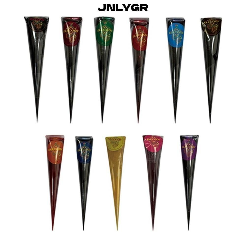 JNLYGR Henna Paste Cone, Easy-To-Use Black Brown Henna Tattoo Cream, Tattoo กึ่งถาวรชั่วคราว