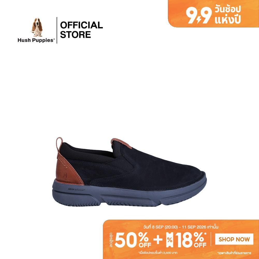 Hush Puppies รองเท้าผู้ชาย รุ่น HP IHCFN0225A - สีดำ (รองเท้าลำลองหนังแท้ แบบสวม)