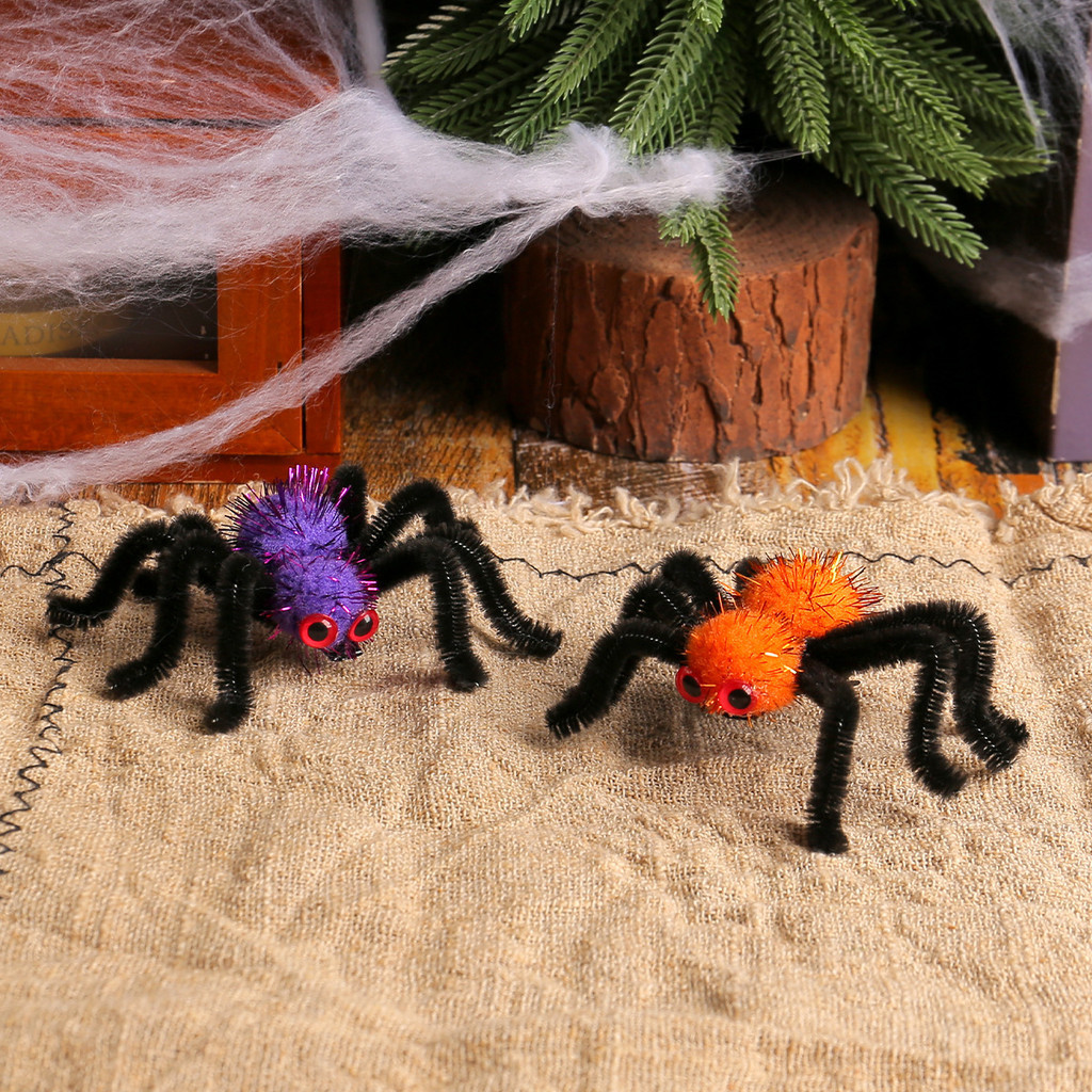 กิ๊บติดผม Halloween ลายแมงมุม ขนนุ่มแฟนซี เครื่องประดับผมฮาโลวีน สำหรับเด็กและผู้ใหญ่ งานปาร์ตี้