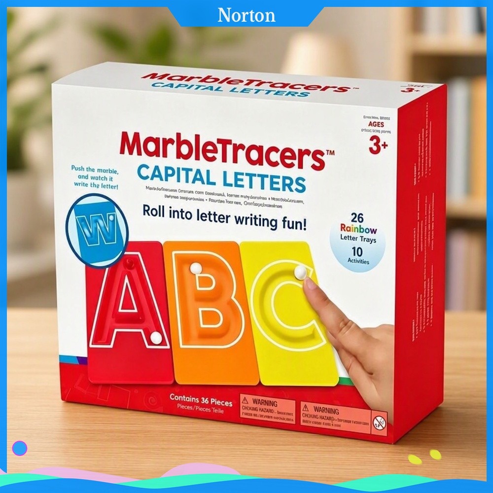 ❦HW Guided Marble Rolling Letter Tracing Board ของเล่นฝึกตัวอักษร