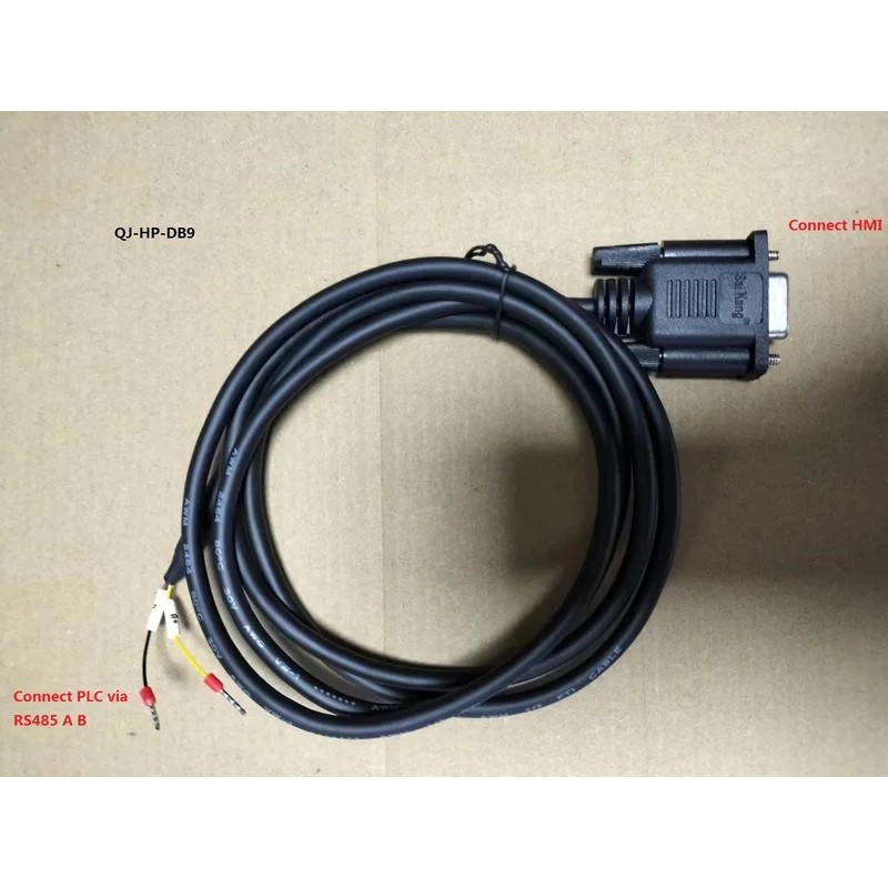 Huaqingjun PLC HMI การสื่อสาร DB9 สาย RS485 AB สายสําหรับ HMI PLC