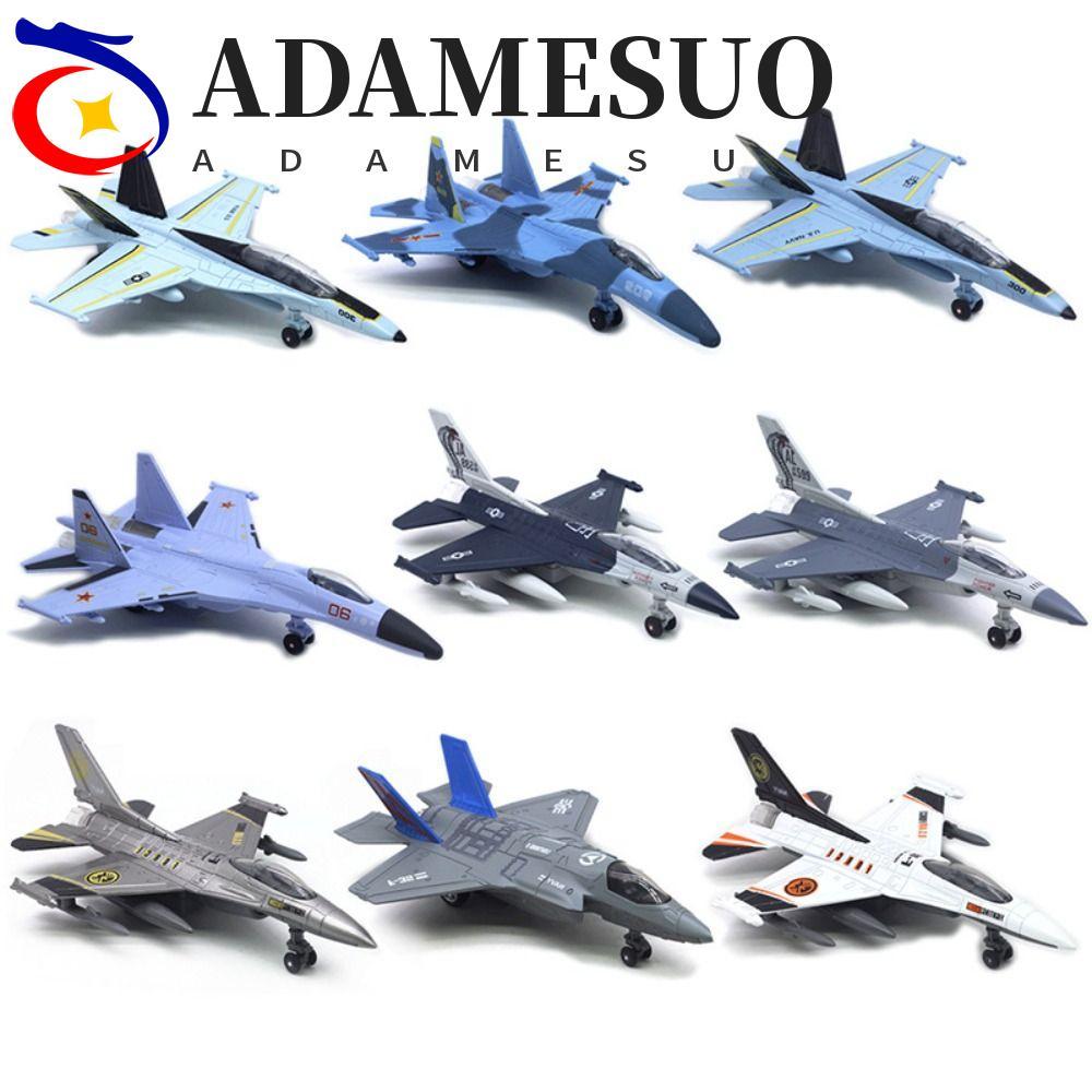 ADAMESUO Fighter เครื่องบินของเล่น, F16 F22 F35 พร้อมแสงเสียง Aviao เครื่องบินรุ่น, โต๊ะตกแต่งจําลอง