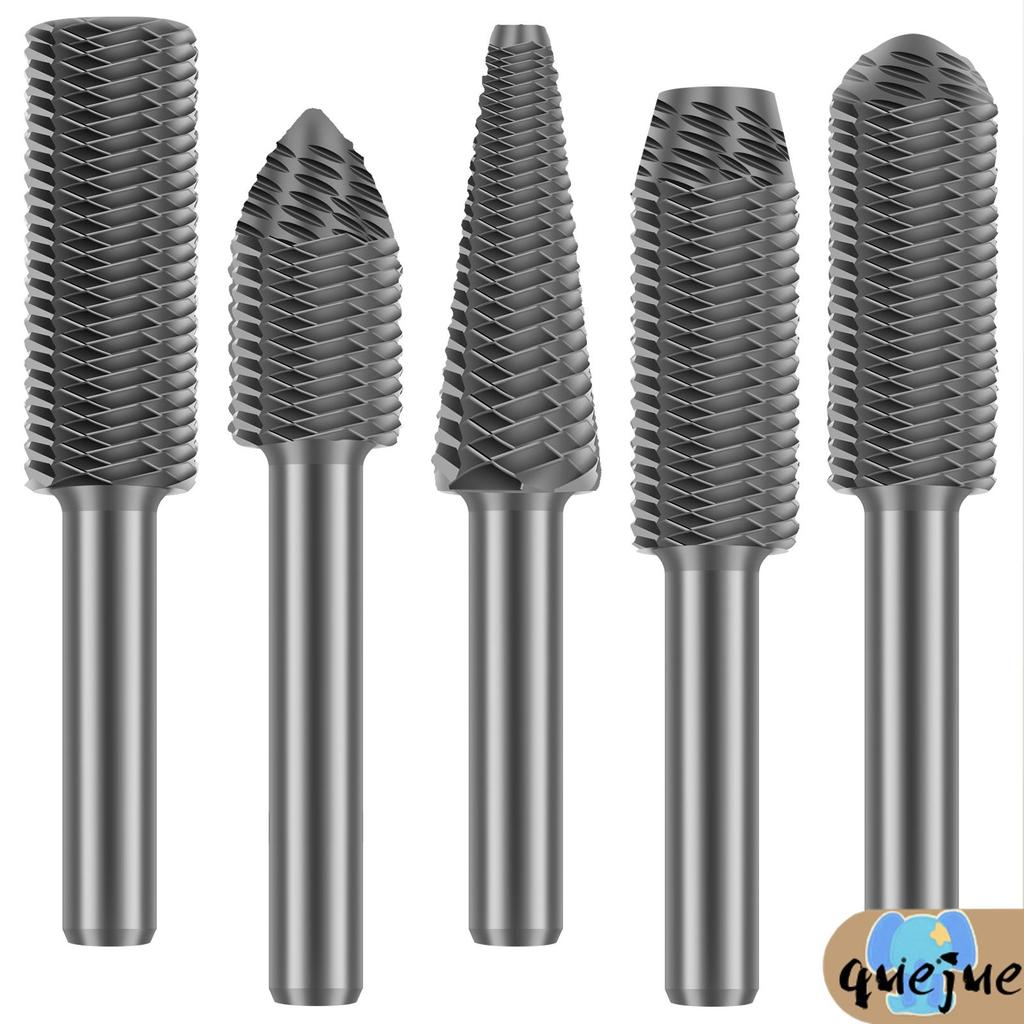 5 ชิ้น Rotary Burr Bits ความแข็งสูงหัวบดติดตั้งง่าย Collet Set SHOPQJC5264