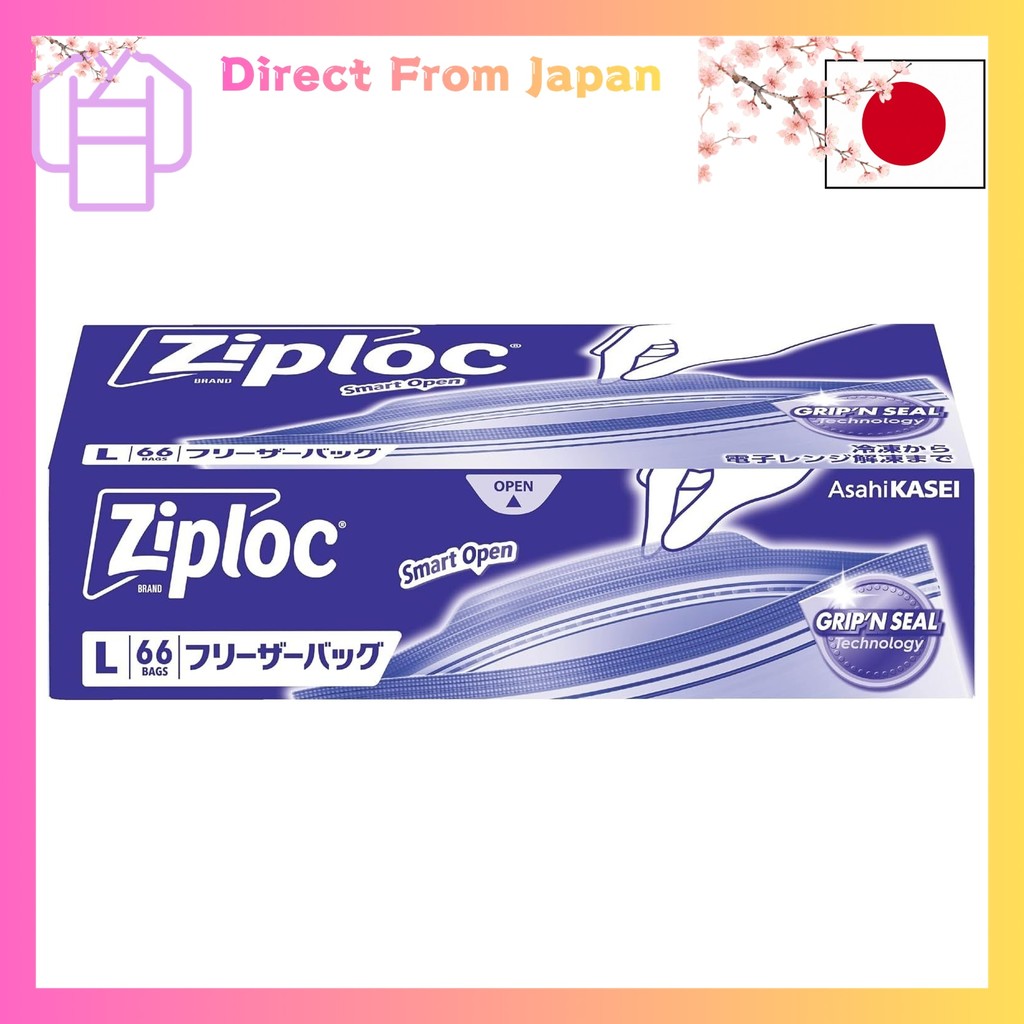 Large Capacity Ziploc Freezer Bag L 66 pieces Nishiokaya Shop