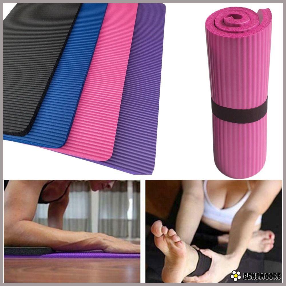 BENJMOORE สนับเข่าโยคะ, แผ่นโฟมล้อหน้าท้องแบนอเนกประสงค์, เบาะ Plank พับแบบพกพา Strong Support Elbow