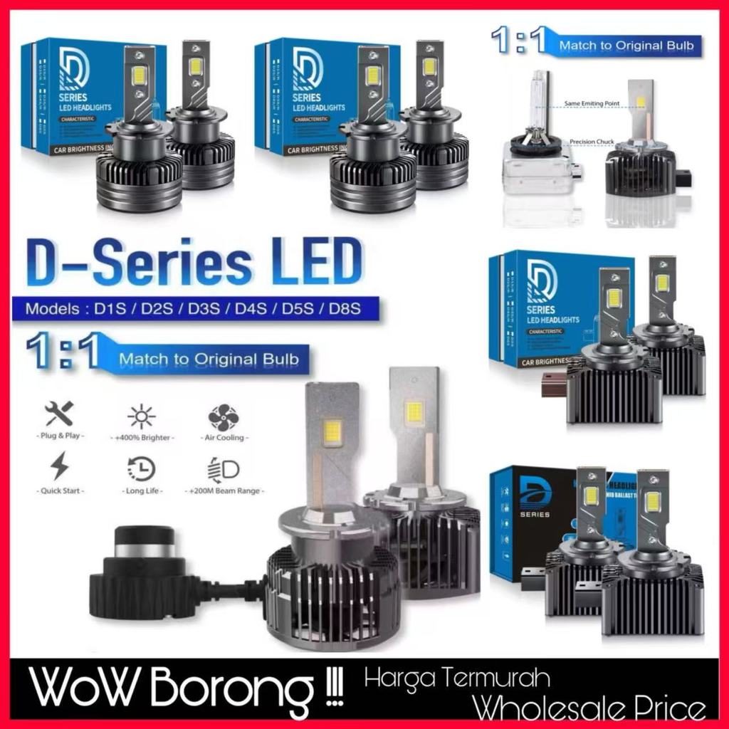 2PCS D-Series รถ LED 1:1 Match ไฟหน้าไฟหน้า D1S D2S D3S D4S D5S D8S Super Bright Canbus LED PLUG & P