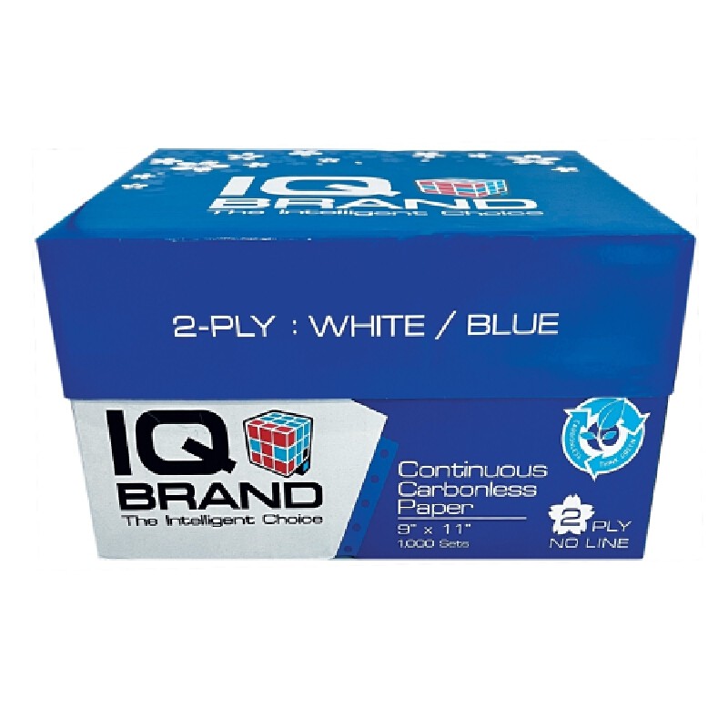 IQ กระดาษเคมีต่อเนื่อง ขนาด 9 x 11 นิ้ว 2 ชั้น