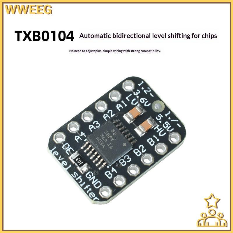 WWEEG TXB0104 4 ช่อง Bidirectional Logic Level Shifter Auto Sensing โมดูลสําหรับ Professional Electr