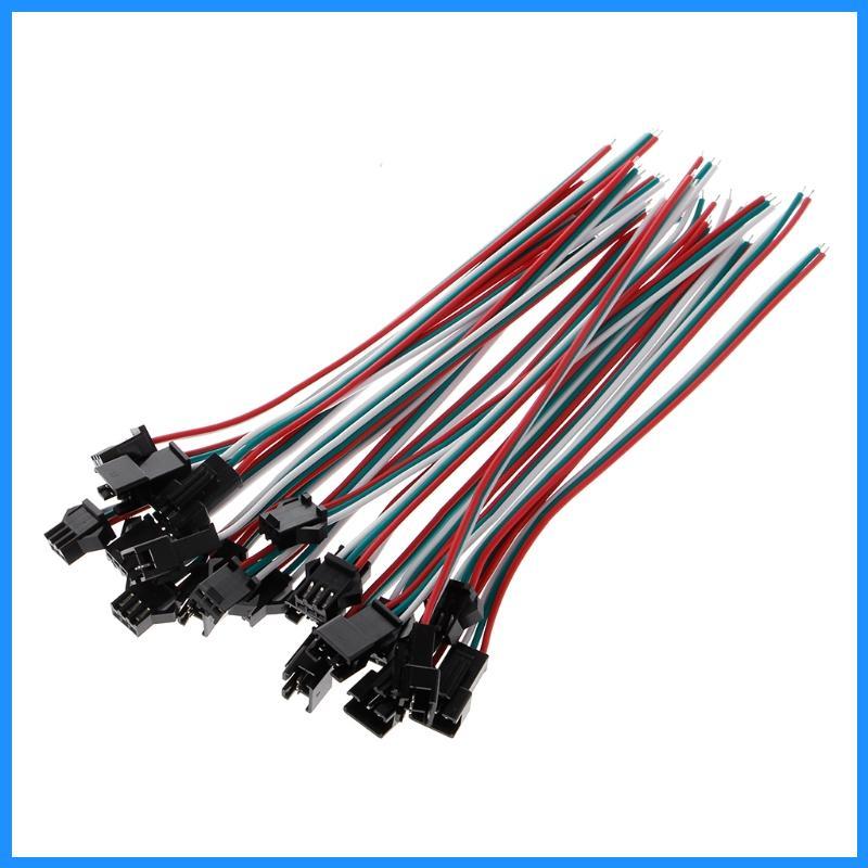 ลูก 10 คู่ 3 ขา JST SM ชายหญิงปลั๊กสายเชื่อมต่อสําหรับ WS2812B WS2812 WS2811