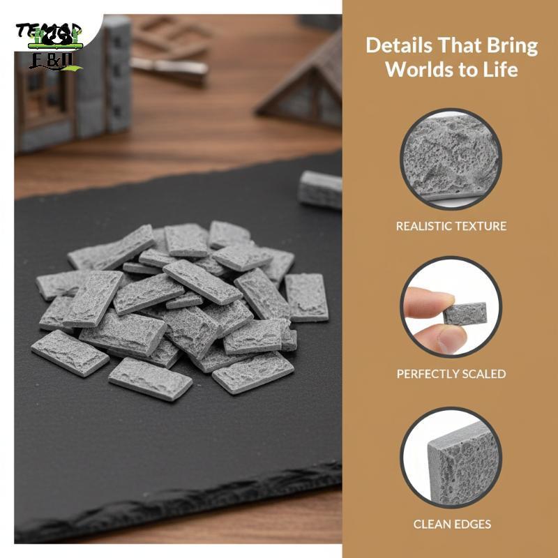 [F&O] Mini Scale จําลอง Bris 10 ชิ้นชุด Miniature Wall รุ่นสําหรับ 1/16 1/25 อาคารสถาปัตยกรรมฉากทราย