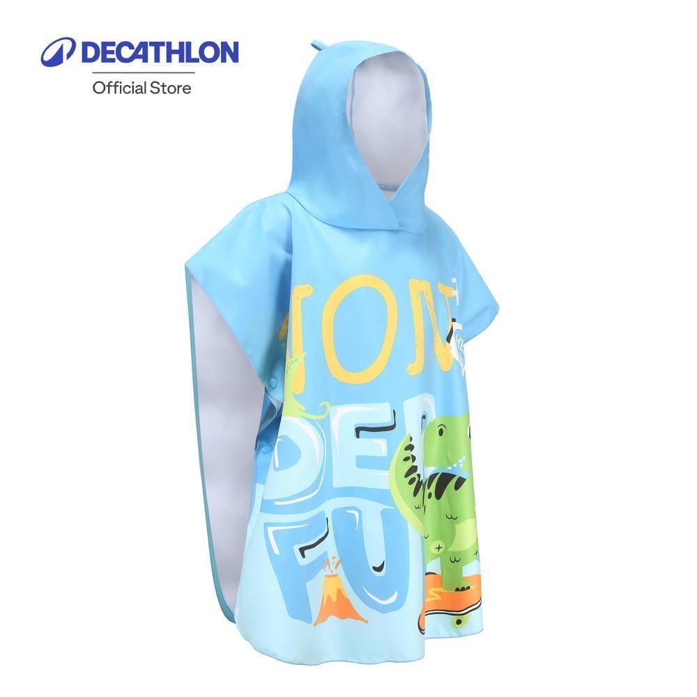 Decathlon Kids Swimming Poncho Mermaid เสื้อปอนโชสวมก่อนหรือหลังว่ายน้ำสำหรับเด็ก - Blue