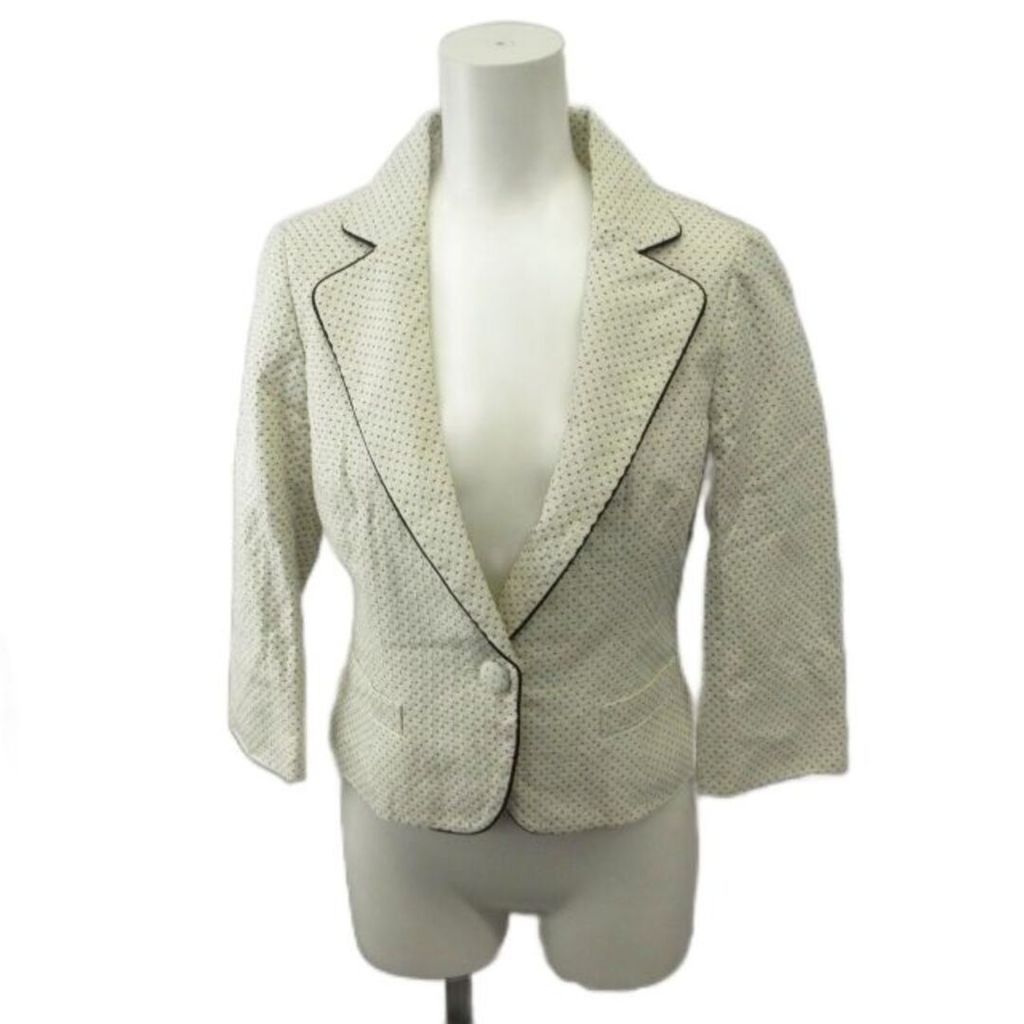 Diagram Jacket Tailored Dot white Direct from Japan Secondhand