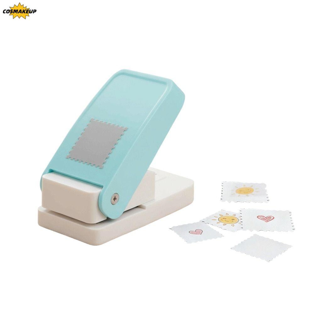 COSMAKEUP ไปรษณีย์แสตมป์ Punch, 1.5x1.5 นิ้ว Lever Action Lever การกระทํากระดาษ Punch, Punches Handm