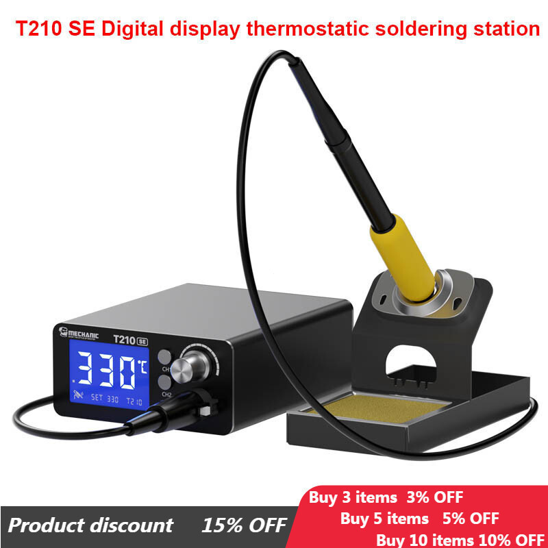MECHANIC T210 SE จอแสดงผลดิจิตอล Thermostatic Soldering Station Universal C210 Series ตําแหน่งซ่อมอิ