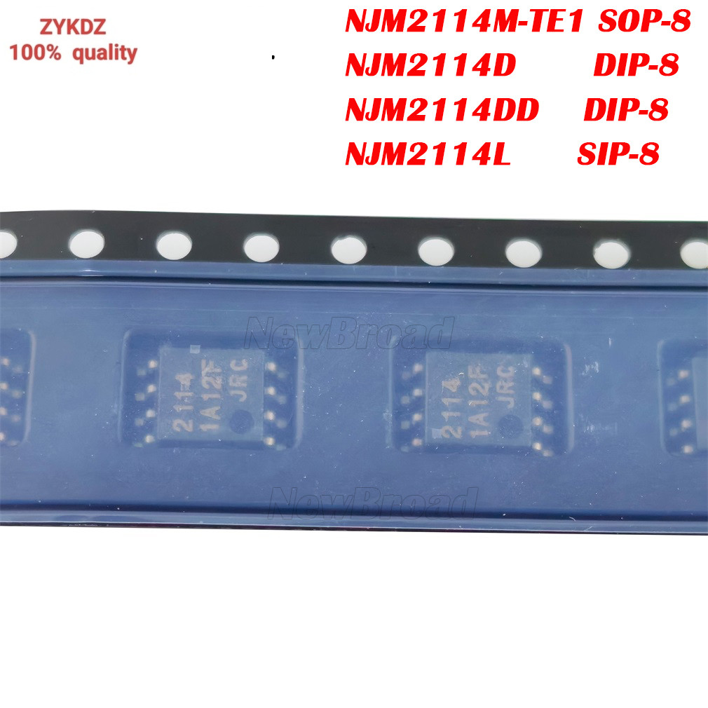 2PCS NJM2114M-TE1 2114 SOP-8 NJM2114D 2114D DIP-8 NJM2114DD 2114DD DIP-8 NJM2114L 2114L SIP-8 JRC211